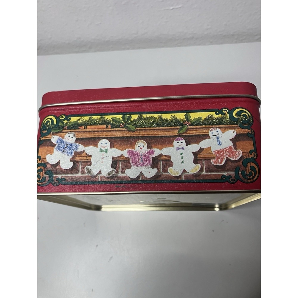 Crayola 1992 Limited Edition Holiday Square Tin Box Christmas Decor Red Gold - Picture 8 of 10